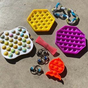 All of them are in perfect condition the hard shell pop it has some holes